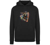 F4NT4STIC Sweat-shirt 'Marvel Guardians of the Galaxy Neon Rocket' marron / caramel / rose néon / noir, Taille XL