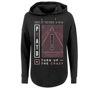 F4NT4STIC Sweat-shirt 'Panic At The Disco Turn Up The Crazy' bourgogne / noir / blanc, Taille L