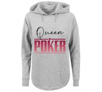 F4NT4STIC Sweat-shirt 'Queen of Poker' gris / rouge / noir, Taille XS