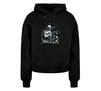 F4NT4STIC Sweat-shirt 'Romantic Skeleton Playing Guitar: Music & Love' marine / rose / noir / blanc cassé, Taille 4XL