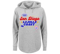 F4NT4STIC Sweat-shirt 'San Diego' bleu foncé / jaune / gris chiné / rouge feu, Taille XS