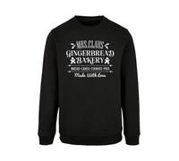 F4NT4STIC Sweat-shirt 'Santas Gingerbread Bakery Retro Christmas' noir / blanc, Taille XS