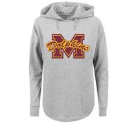 F4NT4STIC Sweat-shirt 'Sex Education M Dolphins Netflix TV Series' jaune / gris chiné / bourgogne, Taille S