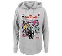 F4NT4STIC Sweat-shirt 'Sex Education Magazine Cover Netflix TV Serie' gris chiné / mélange de couleurs, Taille L