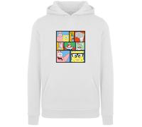 F4NT4STIC Sweat-shirt 'Spongebob Squarepants Collage' bleu / jaune / vert / blanc cassé, Taille XS