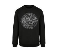 F4NT4STIC Sweat-shirt 'Star Wars Christmas Death Star Todesstern' noir / blanc cassé, Taille XS