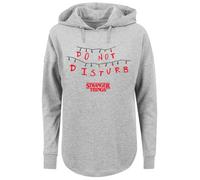 F4NT4STIC Sweat-shirt 'Stranger Things Do Not Disturb Netflix TV Series' jaune / gris / rouge sang / noir, Taille XS