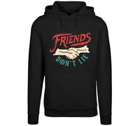 F4NT4STIC Sweat-shirt 'Stranger Things Friends Dont Lie Netflix TV Series' beige clair / émeraude / rouge foncé / noir, Taille XS