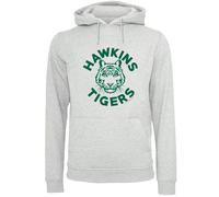 F4NT4STIC Sweat-shirt 'Stranger Things Hawkins Tigers Netflix TV Series' gris chiné / vert foncé, Taille 5XL