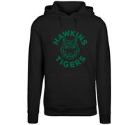 F4NT4STIC Sweat-shirt 'Stranger Things Hawkins Tigers Netflix TV Series' vert foncé / noir, Taille XXXL
