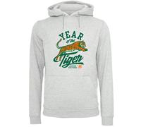 F4NT4STIC Sweat-shirt 'Stranger Things Hawkins Year of The Tiger 86 Netflix TV Series' crème / gris chiné / vert / orange, Taille S