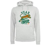 F4NT4STIC Sweat-shirt 'Stranger Things Hawkins Year of The Tiger 86 Netflix TV Series' crème / gris chiné / vert / orange, Taille 5XL