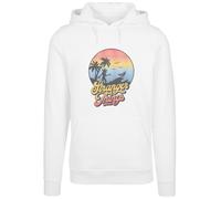 F4NT4STIC Sweat-shirt 'Stranger Things LA Netflix TV Series' bleu clair / orange / noir / blanc, Taille 4XL