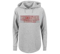F4NT4STIC Sweat-shirt 'Stranger Things Netflix TV Series' gris / gris clair / rouge foncé, Taille XL