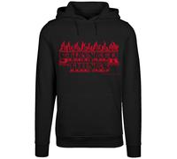 F4NT4STIC Sweat-shirt 'Stranger Things Netflix TV Series' rouge feu / noir, Taille XL