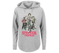 F4NT4STIC Sweat-shirt 'Stranger Things Retro Bikers Netflix TV Series' gris chiné / mélange de couleurs, Taille XS