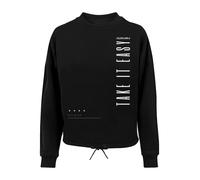 F4NT4STIC Sweat-shirt 'Take It Easy' noir / blanc, Taille XS