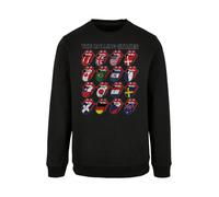 F4NT4STIC Sweat-shirt 'The Rolling Stones Voodoo Lounge Tongues' mélange de couleurs / noir, Taille XS