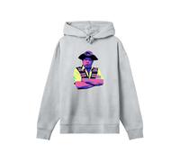 F4NT4STIC Sweat-shirt 'TV Times Benny Hill In Character 1989 Pop Art' bleu foncé / jaune clair / gris clair / rose, Taille XS