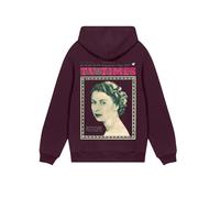 F4NT4STIC Sweat-shirt 'TV Times Queen Elizabeth II 1957 Cover' brun foncé / gris / vert foncé / rose, Taille S