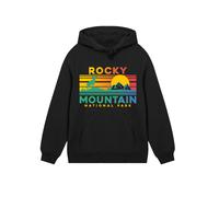 F4NT4STIC Sweat-shirt 'US National Parks Rocky Mountain Sunset' bleu clair / jaune / vert / noir, Taille XL