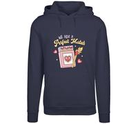 F4NT4STIC Sweat-shirt 'We Are A Perfect Match Love' bleu marine / jaune / rose clair / rouge, Taille 5XL