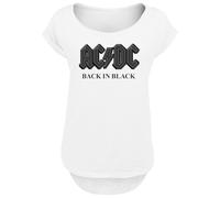 F4NT4STIC T-shirt 'ACDC Back In Black' anthracite / blanc chiné, Taille 5XL