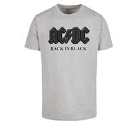 F4NT4STIC T-Shirt 'ACDC Back In Black' gris / noir, Taille XS