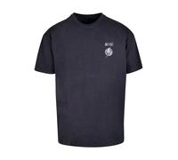 F4NT4STIC T-Shirt 'ACDC Lightning Bolt' bleu foncé / blanc, Taille M