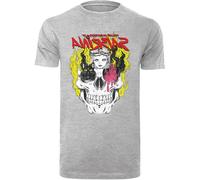 F4NT4STIC T-Shirt 'Adventures Of Sabrina Boys Skull' citron / gris chiné / rouge / blanc, Taille XXL