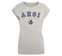 F4NT4STIC T-shirt 'Ahoi Knut & Jan Hamburg' bleu / gris, Taille 5XL