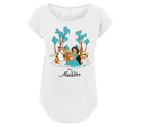 F4NT4STIC T-shirt 'Aladdin Jasmine Abu Rajah Beach' turquoise / marron / jaune / blanc, Taille XL