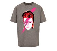 F4NT4STIC T-Shirt 'Aladdin Sane Lightning Bolt' taupe / rose / rouge vif / blanc, Taille L