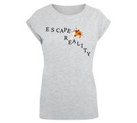 F4NT4STIC T-shirt 'Alice im Wunderland Escape Reality' gris / noir, Taille XXL