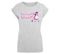 F4NT4STIC T-shirt 'Alice im Wunderland Escape Reality' gris / rose / noir / blanc, Taille XL