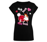 F4NT4STIC T-shirt 'Alice im Wunderland Tick Tock' mélange de couleurs / noir, Taille S