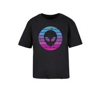 F4NT4STIC T-shirt 'Alien Kopf' azur / violet / fuchsia / noir, Taille 4XL