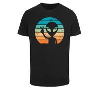 F4NT4STIC T-Shirt 'Alien Piece Sonnenuntergang' mélange de couleurs / noir, Taille 5XL