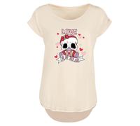 F4NT4STIC T-shirt 'Anti Valentinstag LOVE is in the air' sable / lilas / rouge / blanc, Taille XXXL