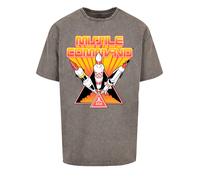 F4NT4STIC T-Shirt 'Arcade Triple Shot Atari Retro Gaming' gris / orange, Taille M