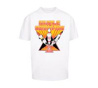 F4NT4STIC T-Shirt 'Arcade Triple Shot Atari Retro Gaming' orange clair / orange foncé / noir / blanc, Taille L