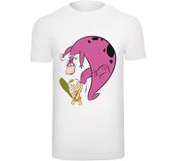 F4NT4STIC T-Shirt 'Bamm Bamm And Dino' beige / fuchsia / noir / blanc, Taille XL
