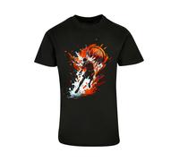 F4NT4STIC T-Shirt 'Basketball Sports Collection Orange Splash' mélange de couleurs / noir, Taille M