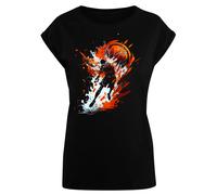 F4NT4STIC T-shirt 'Basketball Sports Collection Orange Splash' mélange de couleurs / noir, Taille XXXL