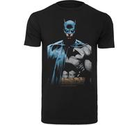F4NT4STIC T-Shirt 'Batman Close Up' beige clair / bleu-gris / gris / noir, Taille 4XL