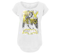 F4NT4STIC T-shirt 'Batman V Superman Wanted' jaune / gris / blanc chiné, Taille S