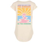 F4NT4STIC T-shirt 'Be The Sunshine Color' beige / bleu / jaune clair / corail, Taille M