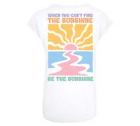 F4NT4STIC T-shirt 'Be The Sunshine Color' bleu / jaune / rose / blanc, Taille M