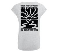 F4NT4STIC T-shirt 'Be The Sunshine' gris chiné / noir, Taille S