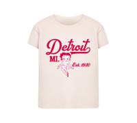 F4NT4STIC T-shirt 'Betty Boop Detroit MI. Est 1930' rose pastel / canneberge, Taille 5XL